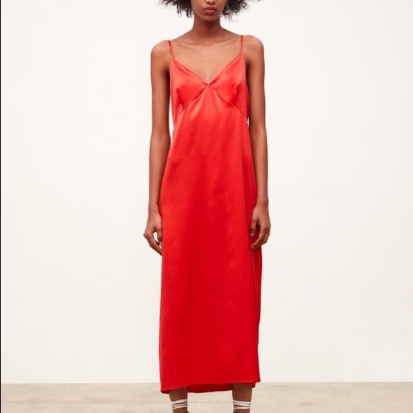 Zara Dresses & Skirts - Zara Red Slip Dress ❤️